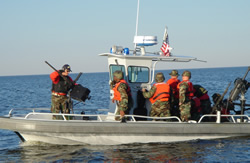 Securoty Boat Machine Gun Firing
